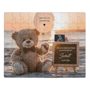 A beautiful beach digital pregnancy announcement  jigsaw puzzle