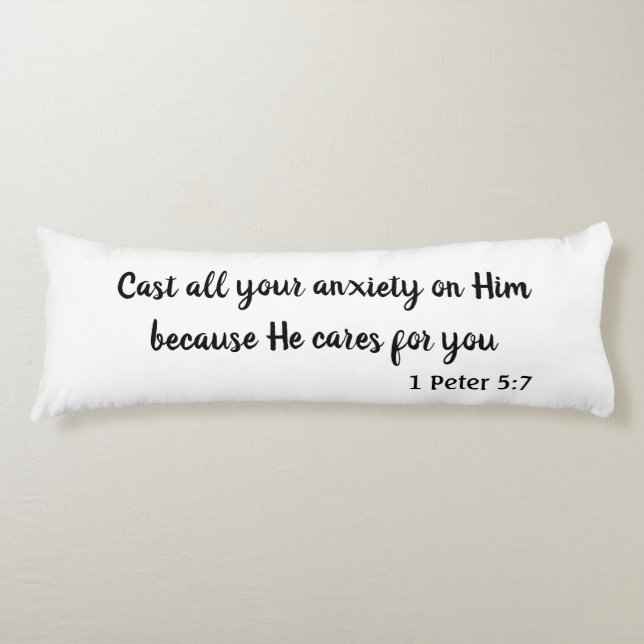 A beautiful Bible Verse of Peace Body Pillow (Front)