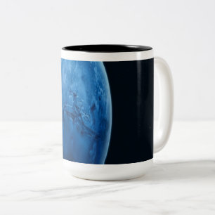 A Beautiful Blue Planet Two-Tone Coffee Mug