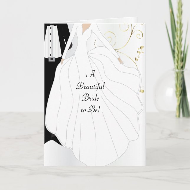 A Beautiful Bride to Be Congratulations Card. Card (Front)