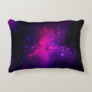 A beautiful, bright space nebula. background,abstr accent pillow