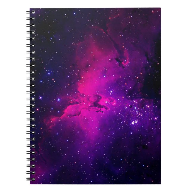 A beautiful, bright space nebula. background,abstr notebook (Front)