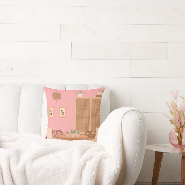 A beautiful caution for your couches and bed  throw pillow (Couch)