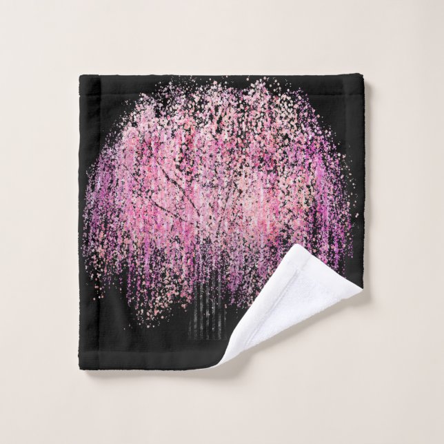 A beautiful cherry tree bath towel set (Wash Cloth)