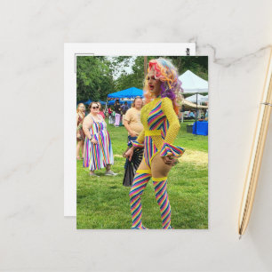 A Beautiful Colourful Drag Queen Postcard