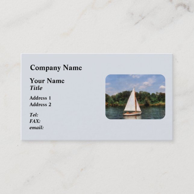 A Beautiful Day For a Sail Business Card (Front)