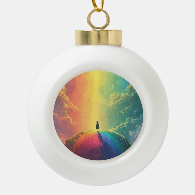 A Beautiful Dream Ceramic Ball Christmas Ornament (Front)
