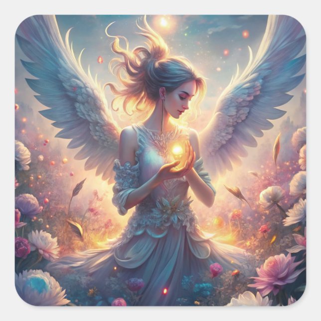 A Beautiful Fairy Square Sticker (Front)