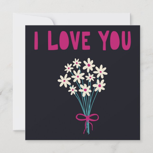 A beautiful floral invitation for Valentine's Day (Front)