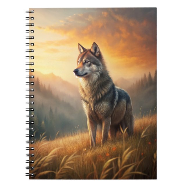 A Beautiful Forest Wolf Notebook (Front)