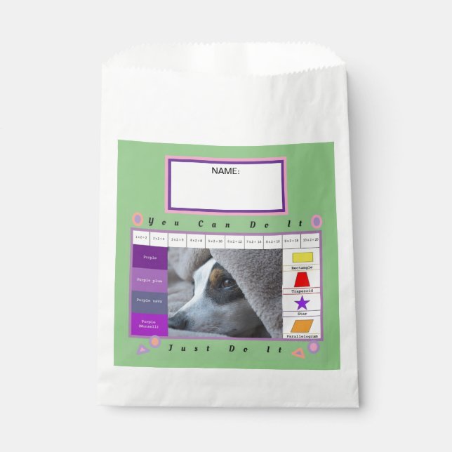 A Beautiful Funny dog Educational Favour Bag (Front)