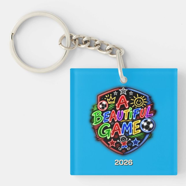 A Beautiful Game Kids Keychain (Front)