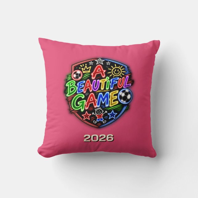 A Beautiful Game Kids Throw Pillow (Front)