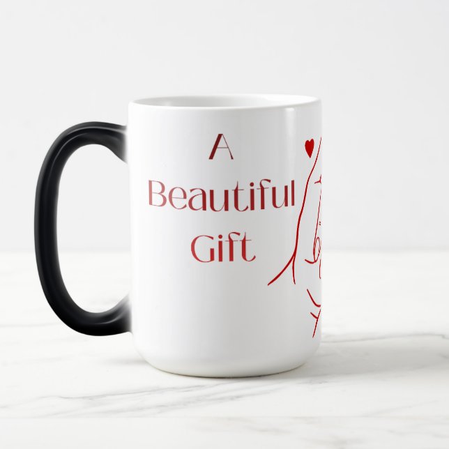 'A Beautiful Gift' Colour Morphing Mug (Left)