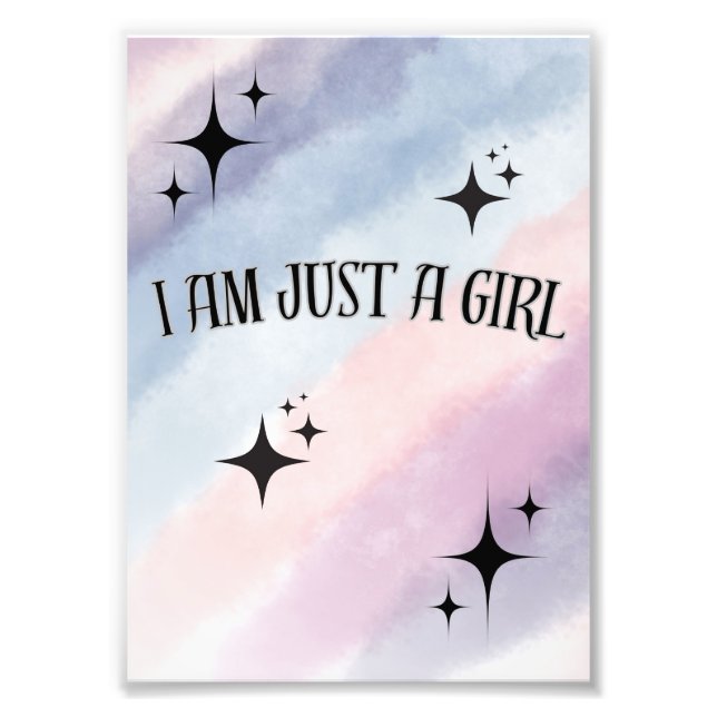 A beautiful girly wall art with rainbow background (Front)