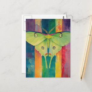 A Beautiful Green Moth Postcard
