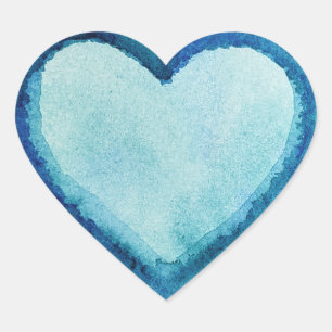 A Beautiful Heart in Blue Sticker