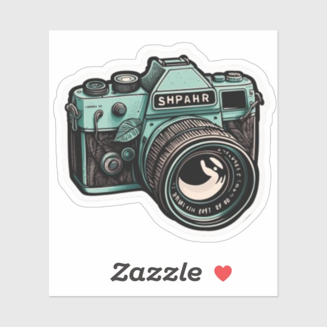 A beautiful, high-quality camera sticker that can  (Sheet)