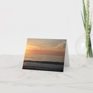 A beautiful, inspiring sunset sea greeting card