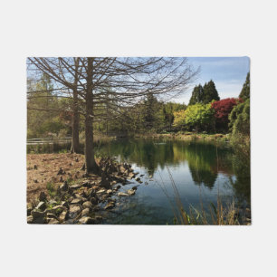 A beautiful lake scene doormat