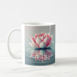 a beautiful lotus design mug