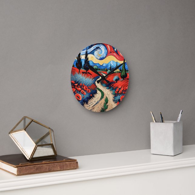 A beautiful meadow round clock (Office)