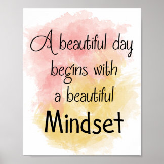 A beautiful mindset watercolor poster