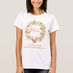 A Beautiful Mom Floral Wreath T-Shirt