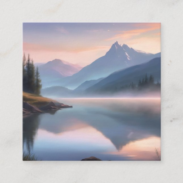 A beautiful nature square business card (Front)