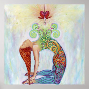 A beautiful picture of a woman meditating poster