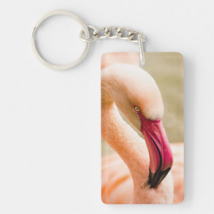 A Beautiful Pink Flamingo Keychain