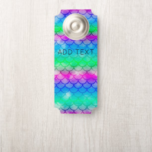 A beautiful range of mermaid-style colours    door hanger