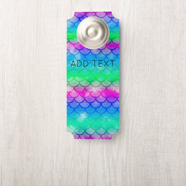 A beautiful range of mermaid-style colours    door hanger (On Knob)