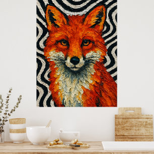 A beautiful red fox  poster