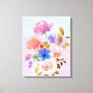 A beautiful Rose Flower Watercolor Canvas Painting Print