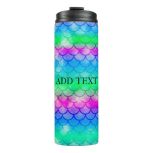 A beautiful spectrum of mermaid colors thermal tum tumbler