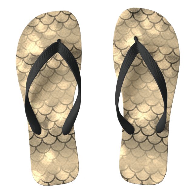 A beautiful spectrum of mermaid colours flip flops (Footbed)