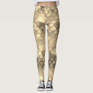 A beautiful spectrum of mermaid colours leggings