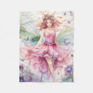 A Beautiful Spring Fairy Fleece Blanket