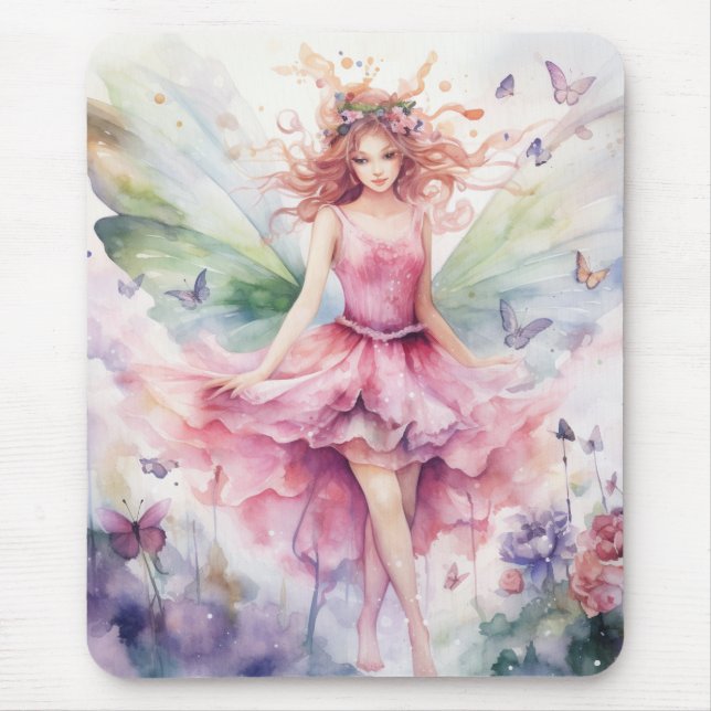 A Beautiful Spring Fairy Mouse Pad (Front)