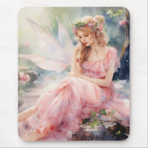 A Beautiful Spring Fairy Mouse Pad
