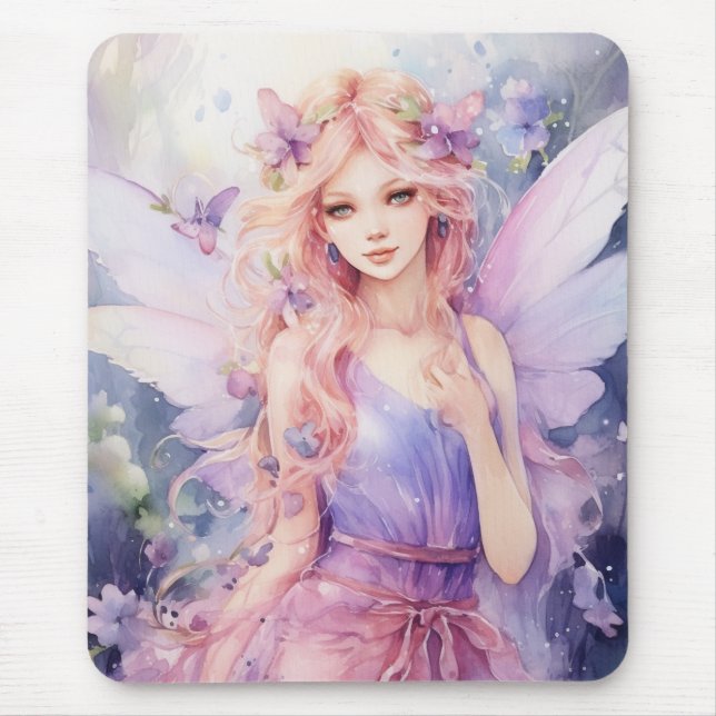 A Beautiful Spring Fairy Mouse Pad (Front)