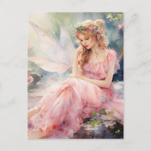 A Beautiful Spring Fairy Postcard