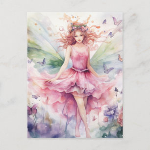 A Beautiful Spring Fairy Postcard