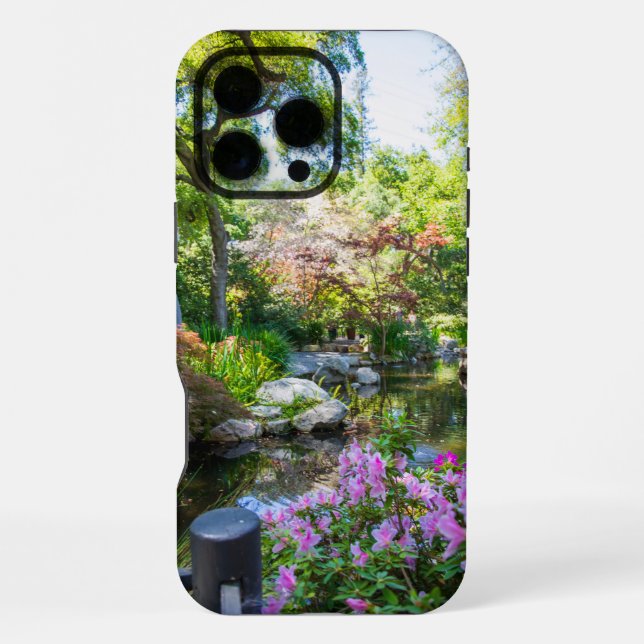 a beautiful spring landscape in the garden iPhone case (Back)