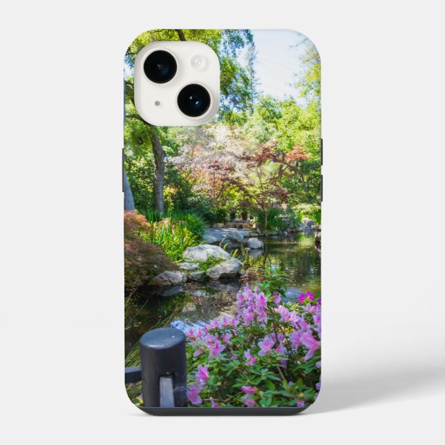 a beautiful spring landscape in the garden iPhone case (Back)