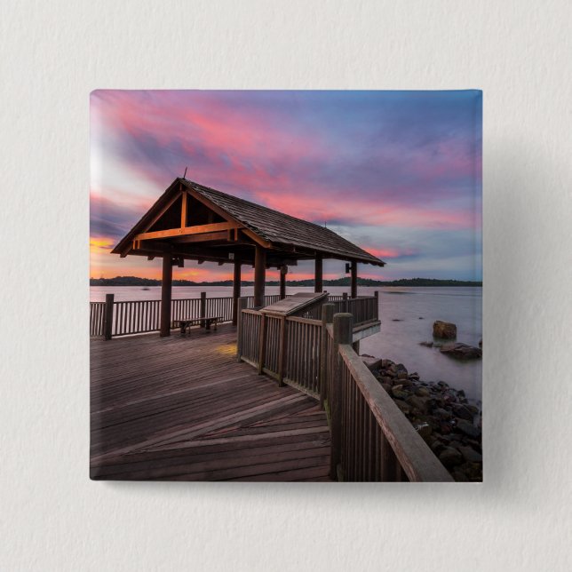 A Beautiful Sunset 2 Inch Square Button (Front)