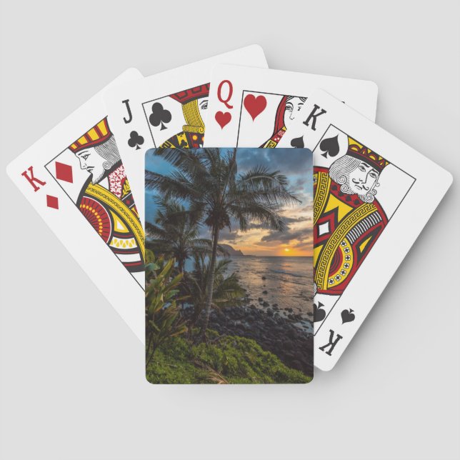 A beautiful sunset 2 playing cards (Back)