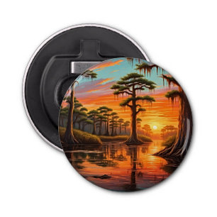 A beautiful sunset down on the Bayou Bottle Opener