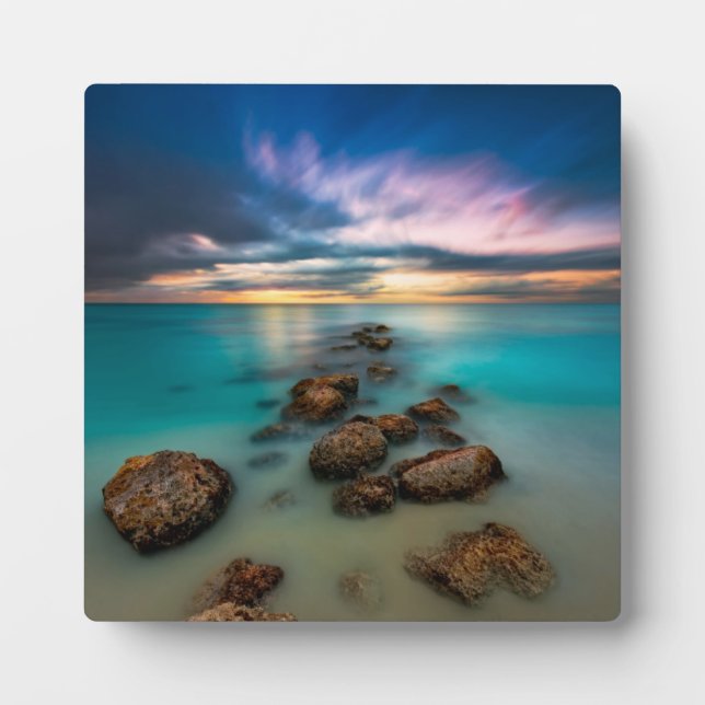 A Beautiful Sunset Over Grace Bay | Turks & Caicos Plaque (Front)